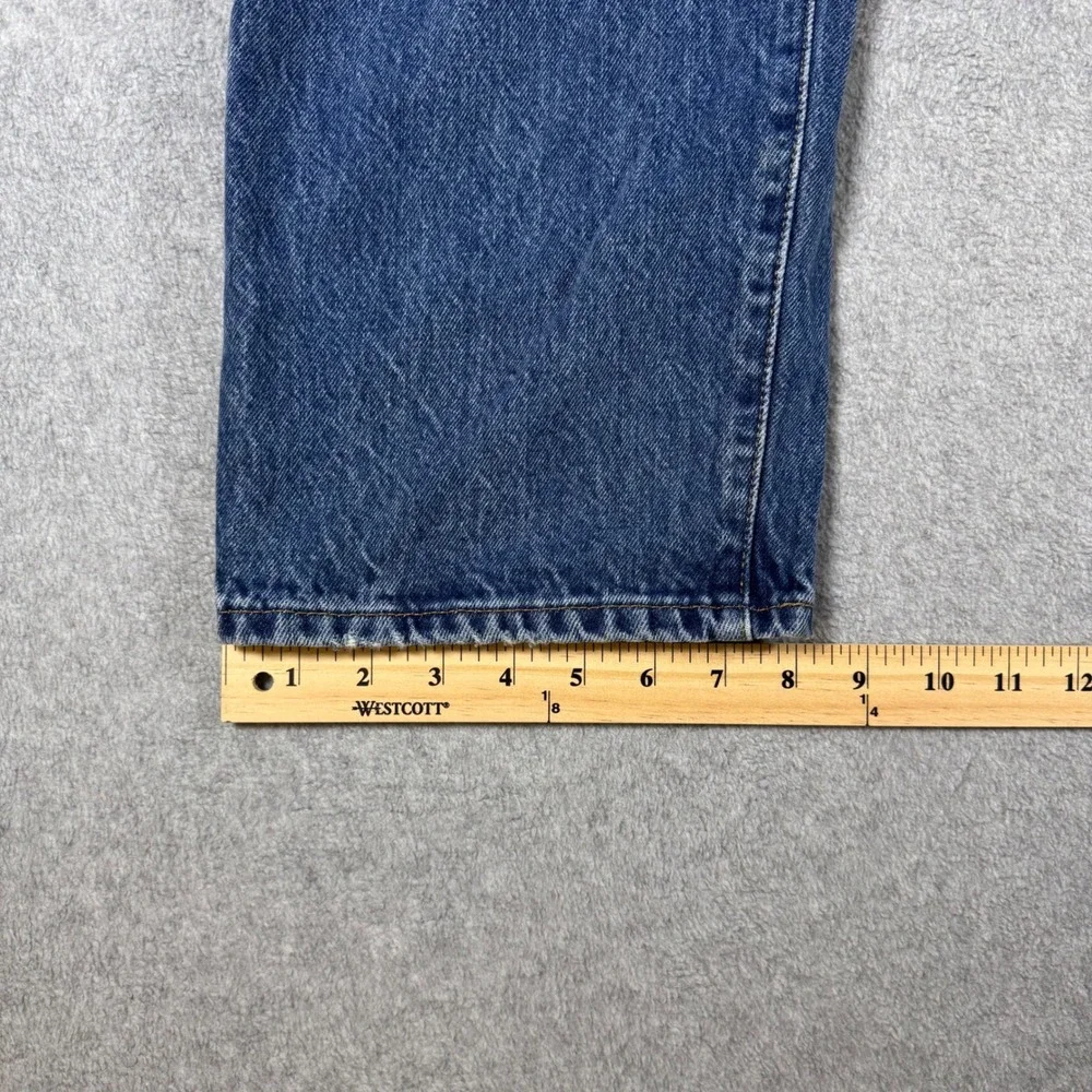 Y2K Levi's Jeans Mens Blue 501 Original Fit Distressed Straight Leg Denim 29x30